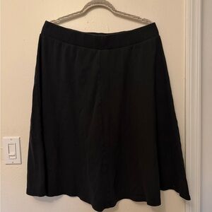 Lands' End Classic Black A-Line Skirt